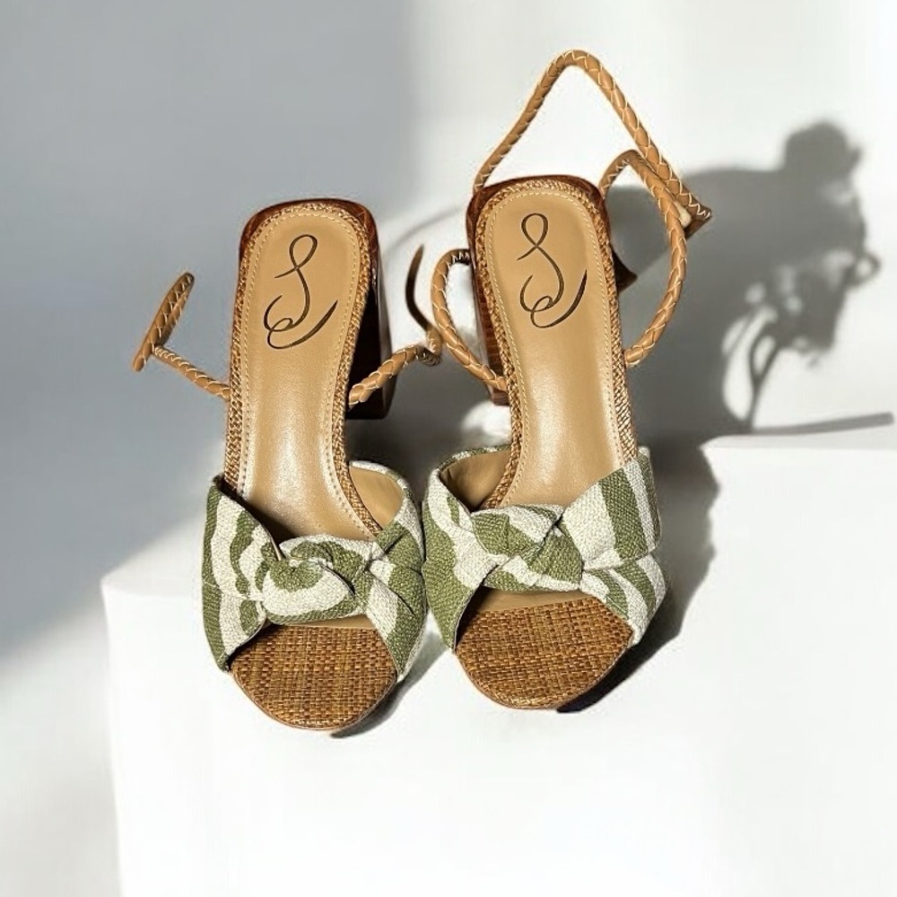 🌻NEW w/box SAM EDELMAN Bodhi Block Heel Sandals | Size 7 - Picture 10 of 15